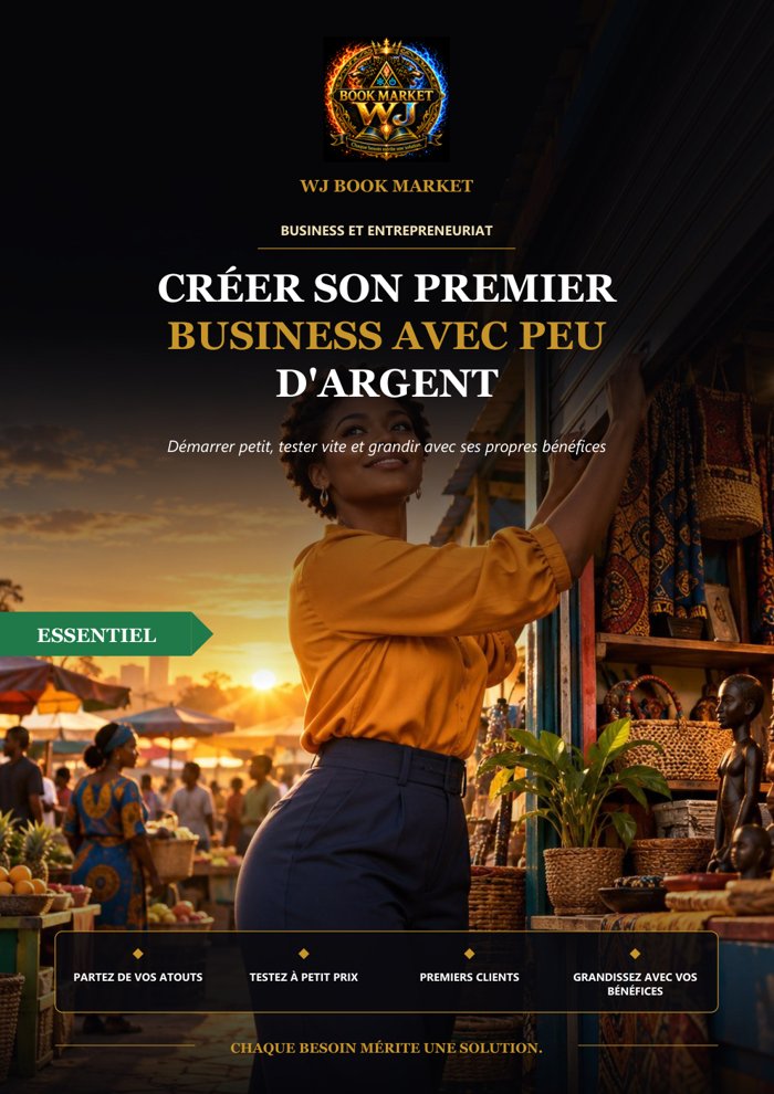 Couverture du guide WJ-0081 : Créer son premier business avec peu d'argent